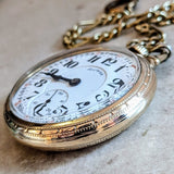 1918 Illinois Bunn Special Pocket Watch Railroad Grade Model 9 Size 16s 21J 6 ADJs