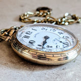 1918 Illinois Bunn Special Pocket Watch Railroad Grade Model 9 Size 16s 21J 6 ADJs