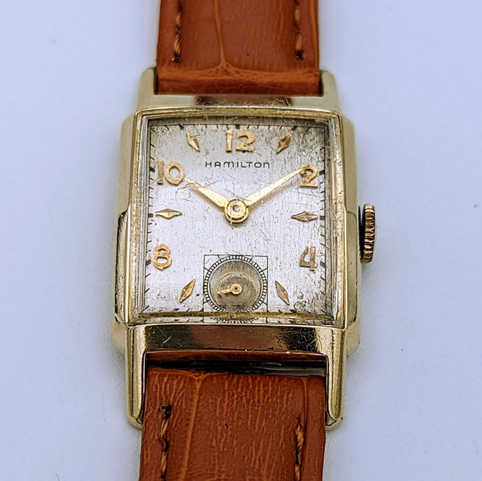1951 Hamilton Brent Wristwatch 14K GF Grade 982 19 Jewels Watch
