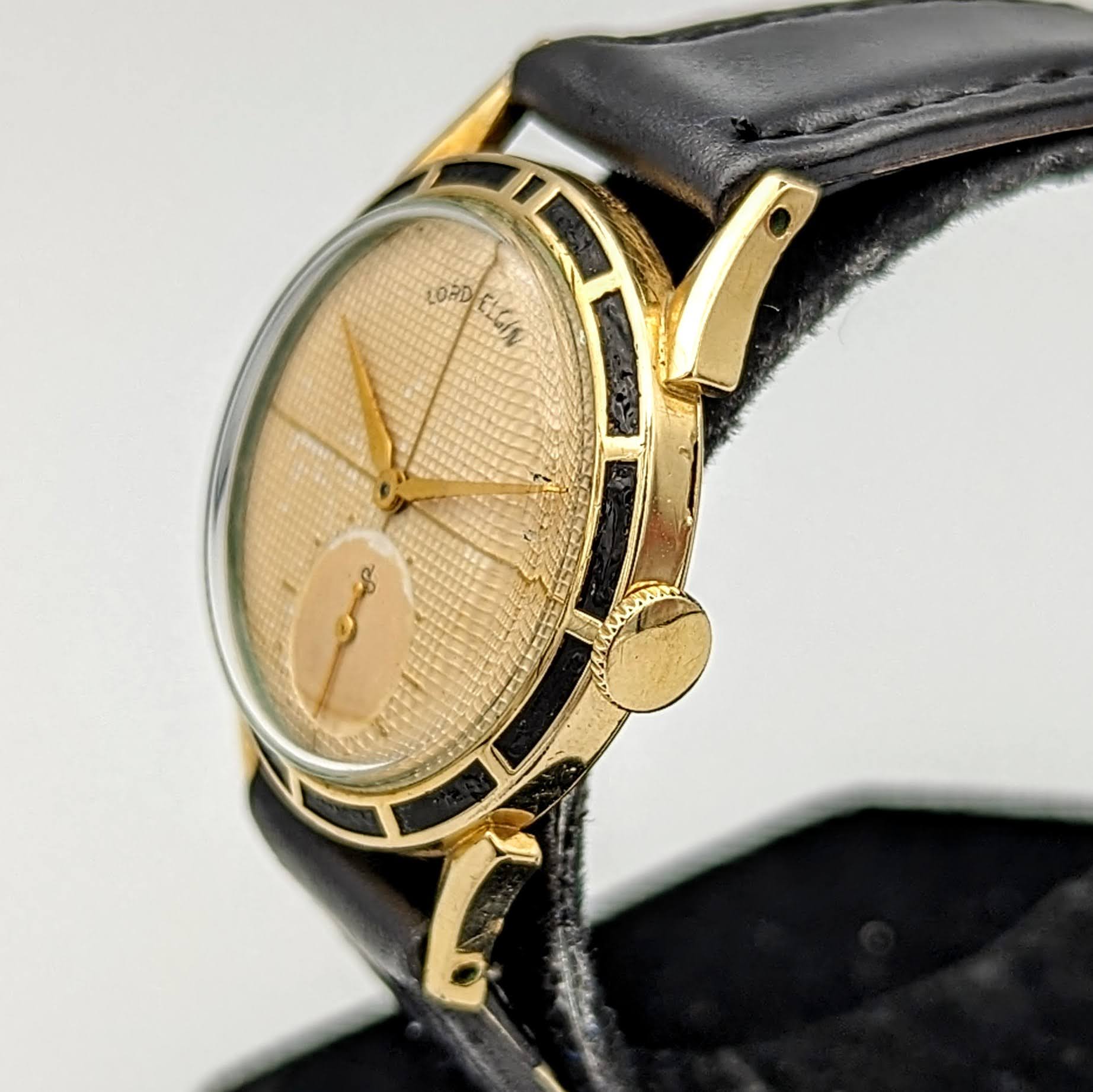 1952 Lord ELGIN Clubman Watch Cal. Grade 556 21 Jewels 14K GF Vintage Wristwatch