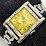 GALMOR Art Deco Wristwatch Swiss Made Movement 2 ADJs 6 Jewels