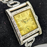GALMOR Art Deco Wristwatch Swiss Made Movement 2 ADJs 6 Jewels