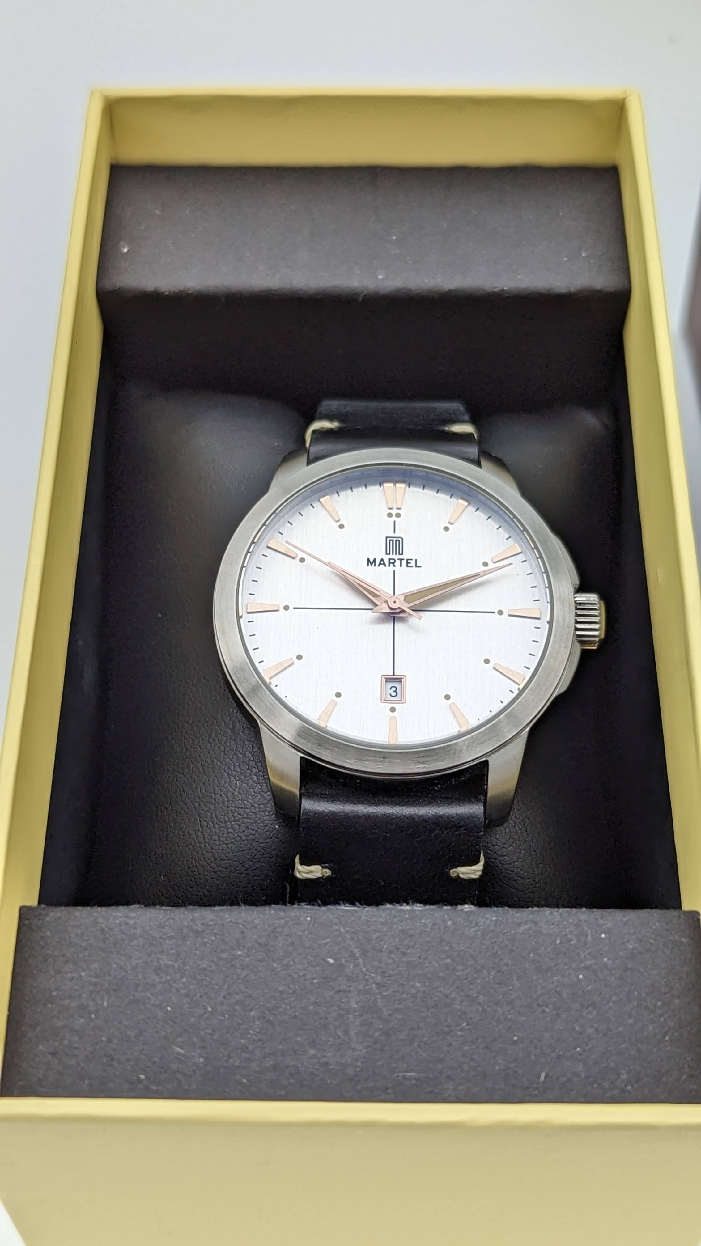 MARTEL Le Pont Wristwatch Luminous Date Display Watch Original Box