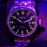 RECTA Cavalier Wristwatch Jet Black 24-Hour Dial & Date Indicator Watch - IN BOX!