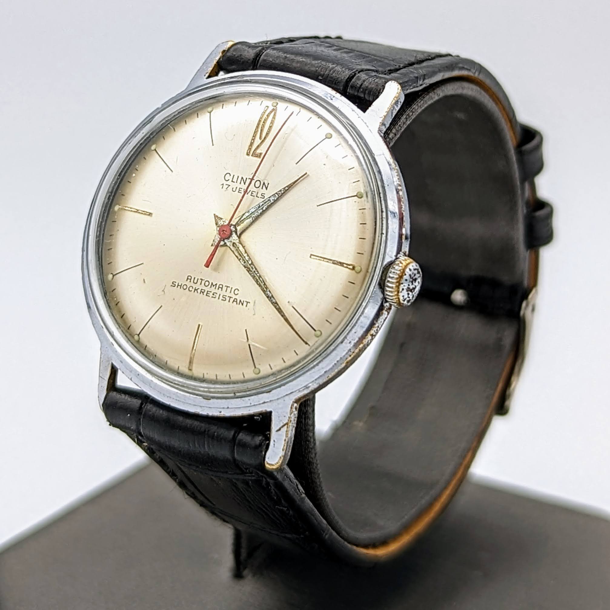 CLINTON Automatic Watch 17 Jewels Germany Made Vintage Wristwatch