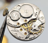 Vintage HAMILTON Endicott Wristwatch 1940 Caliber 987A 17 Jewels Watch