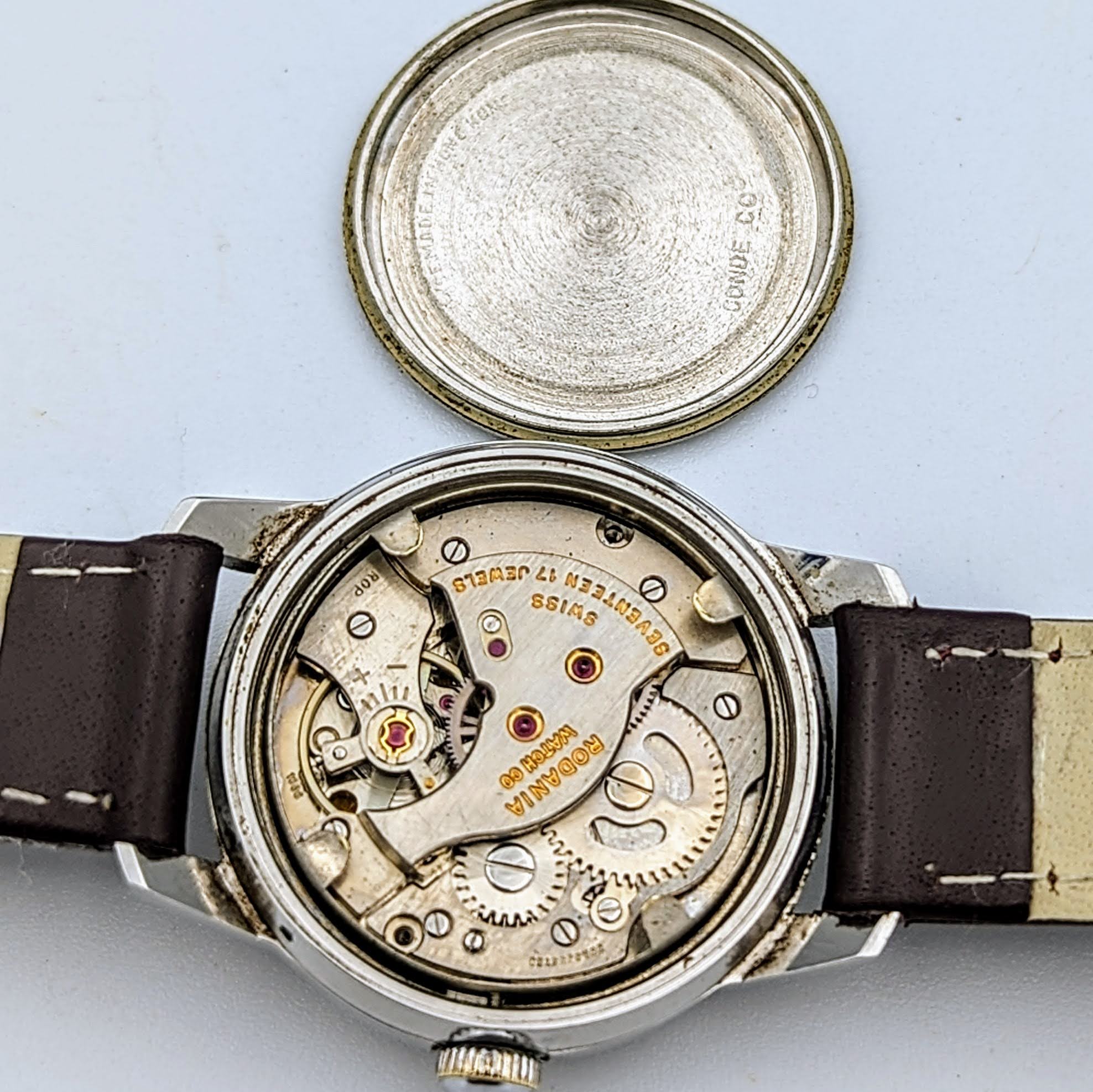 Vintage RODANIA Watch 17 Jewels Antimagnetic Incabloc Swiss Made Wristwatch