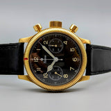 TUTIMA Flieger Chronograph 1941 Wristwatch 18K Yellow GOLD Pilot's Watch Ref. 753-01