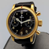 TUTIMA Flieger Chronograph 1941 Wristwatch 18K Yellow GOLD Pilot's Watch Ref. 753-01