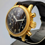 TUTIMA Flieger Chronograph 1941 Wristwatch 18K Yellow GOLD Pilot's Watch Ref. 753-01