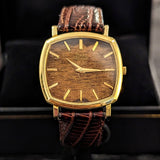 PIAGET Wristwatch 18K Gold ULTRA-THIN Movement Cal. 12P 6 ADJs 30 Jewels Wood Dial Watch