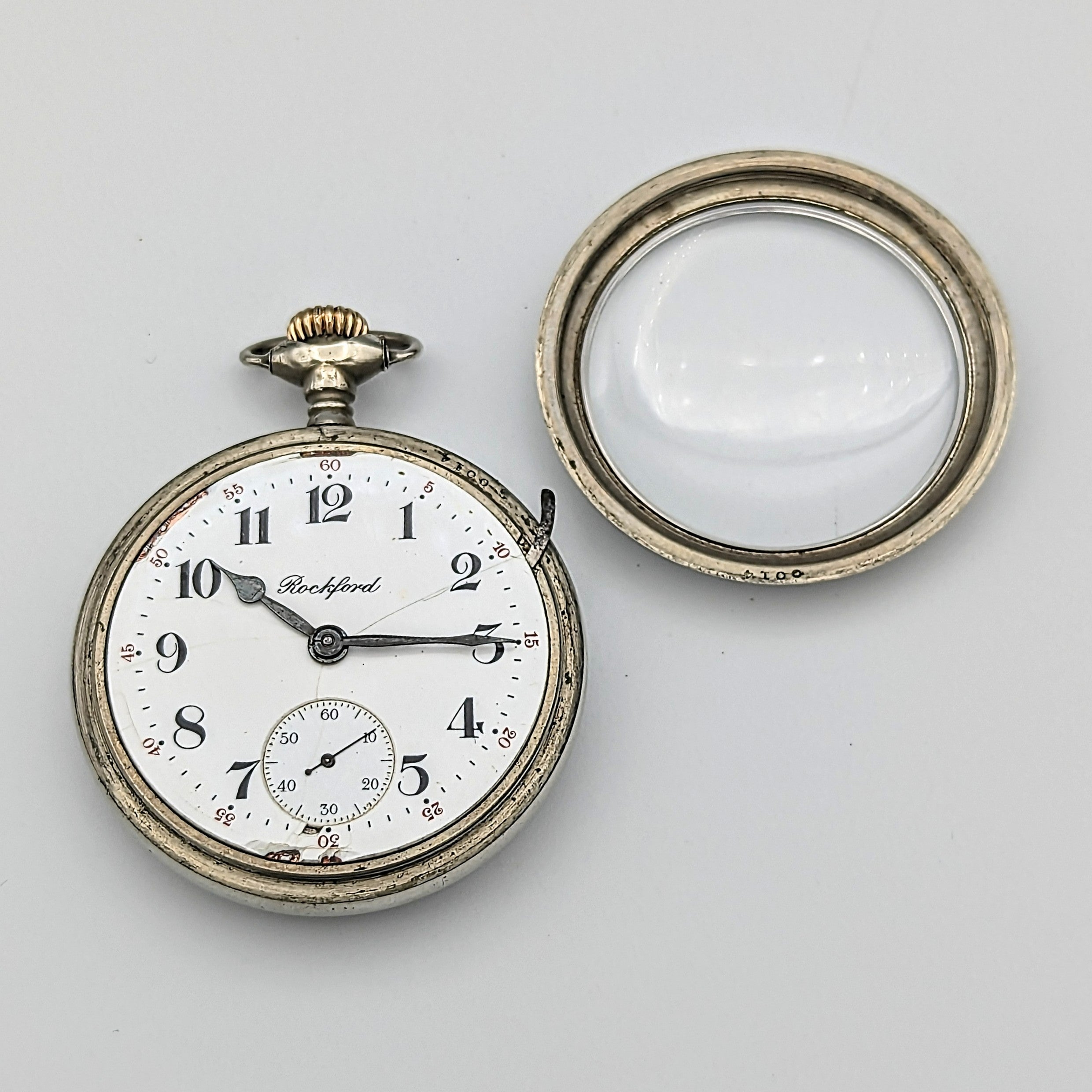 Antique 1910 ROCKFORD Pocket Watch Size 18s Grade 935 17 Jewels Pocket Watch