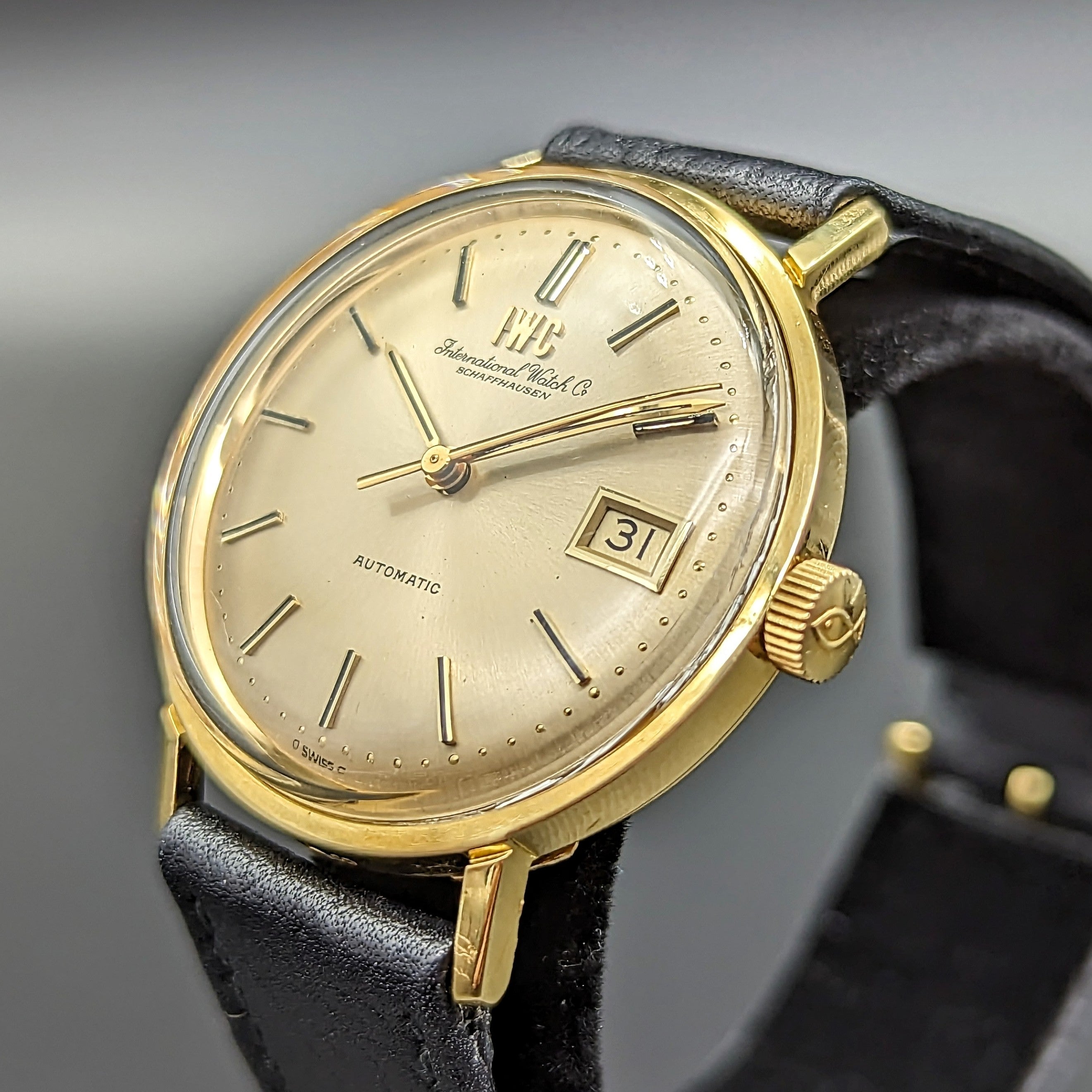 1973 International Watch Company Reference 1818 Cal 8541B 25J 18K Soli SECOND HAND HOROLOGY