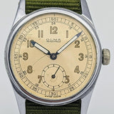 Vintage OLMA Wristwatch 1940s Military-Style Waterproof 24-hour Dial 15J Watch