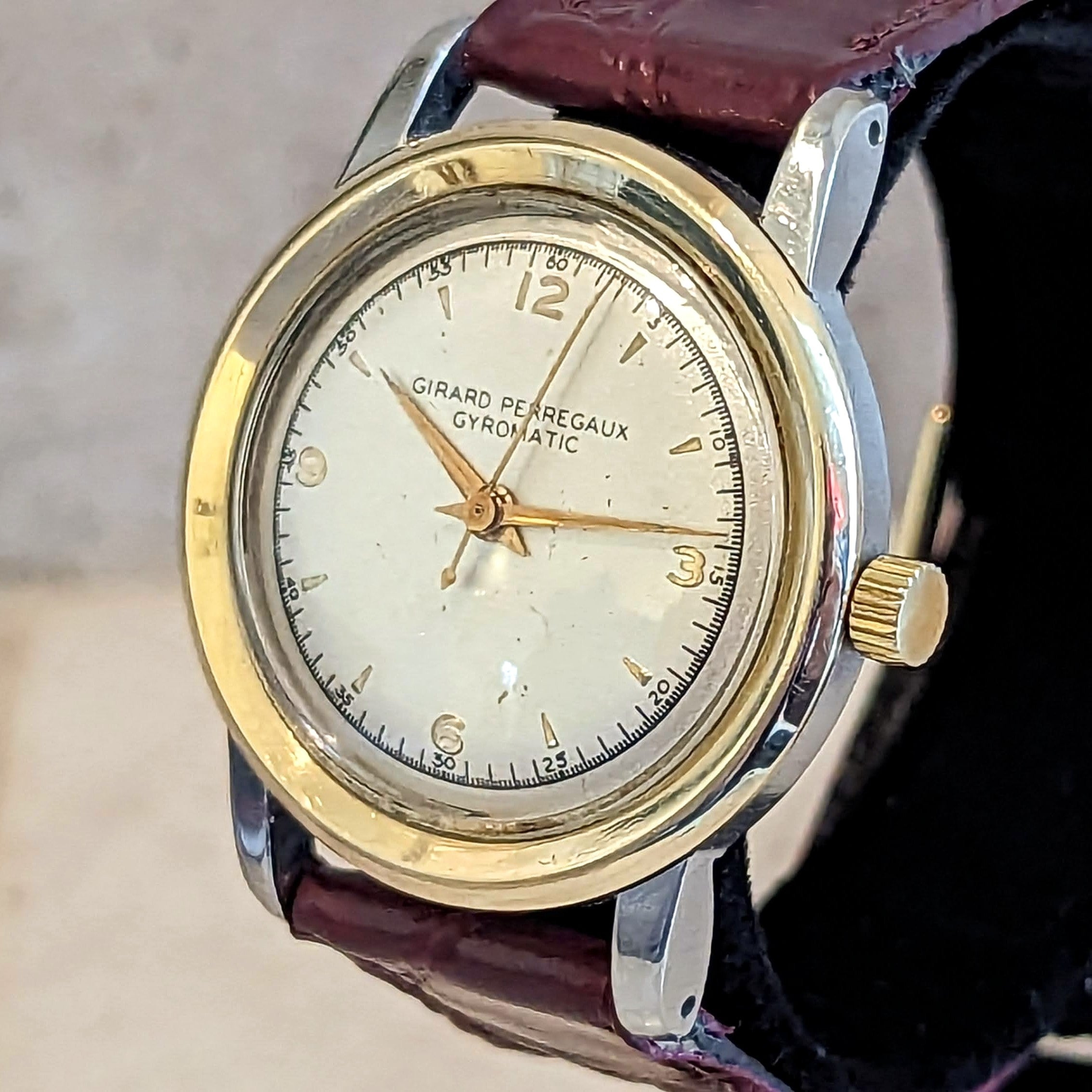 GIRARD-PERREGAUX Gyromatic Wristwatch Swiss Automatic Cal 47 AE Ref 6373 Watch