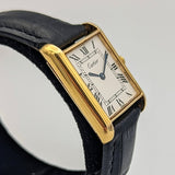 Vintage CARTIER Tank Wristwatch Swiss Caliber ETA 2512 17 Jewels White Dial Watch Great Condition