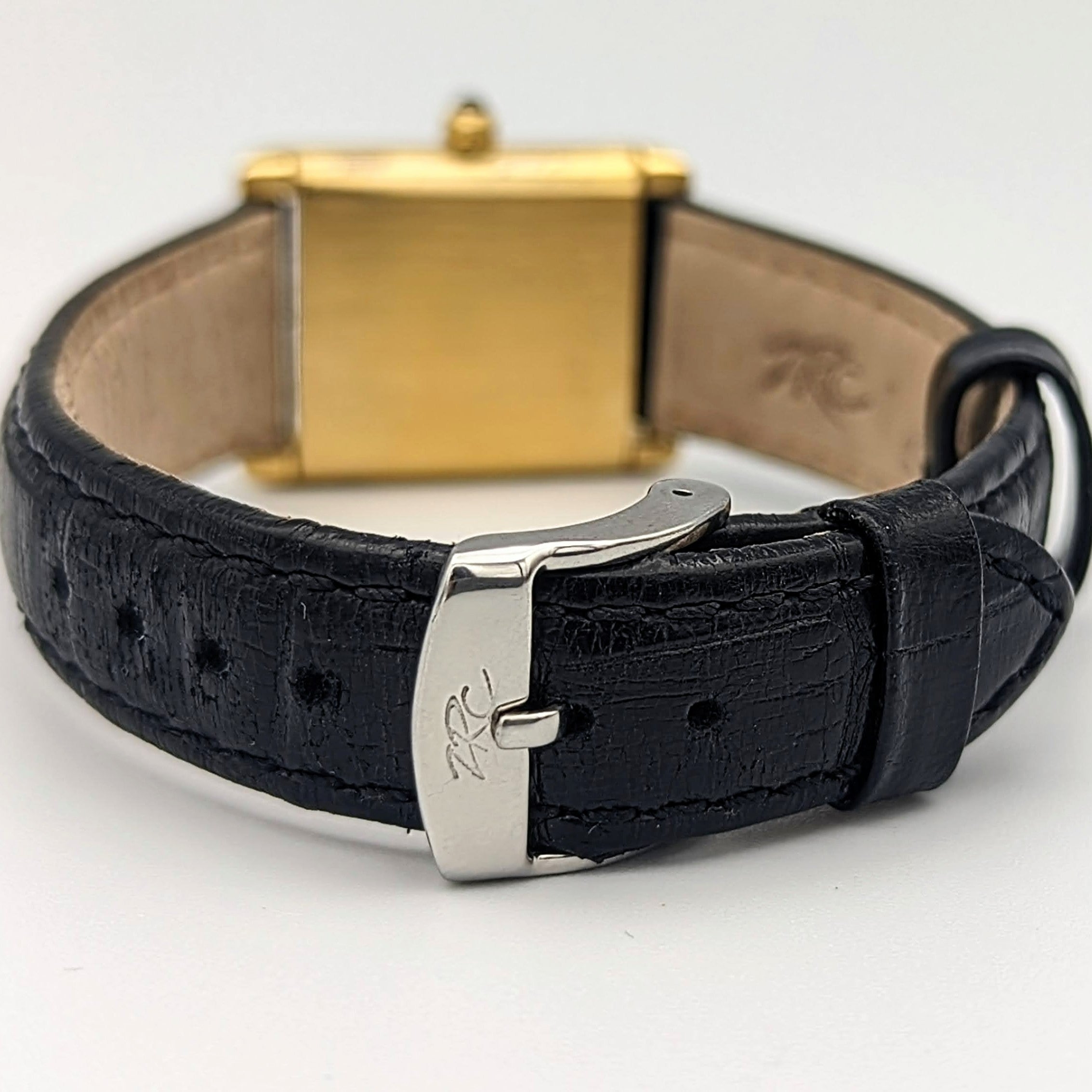 Vintage CARTIER Tank Wristwatch Swiss Caliber ETA 2512 17 Jewels White ...