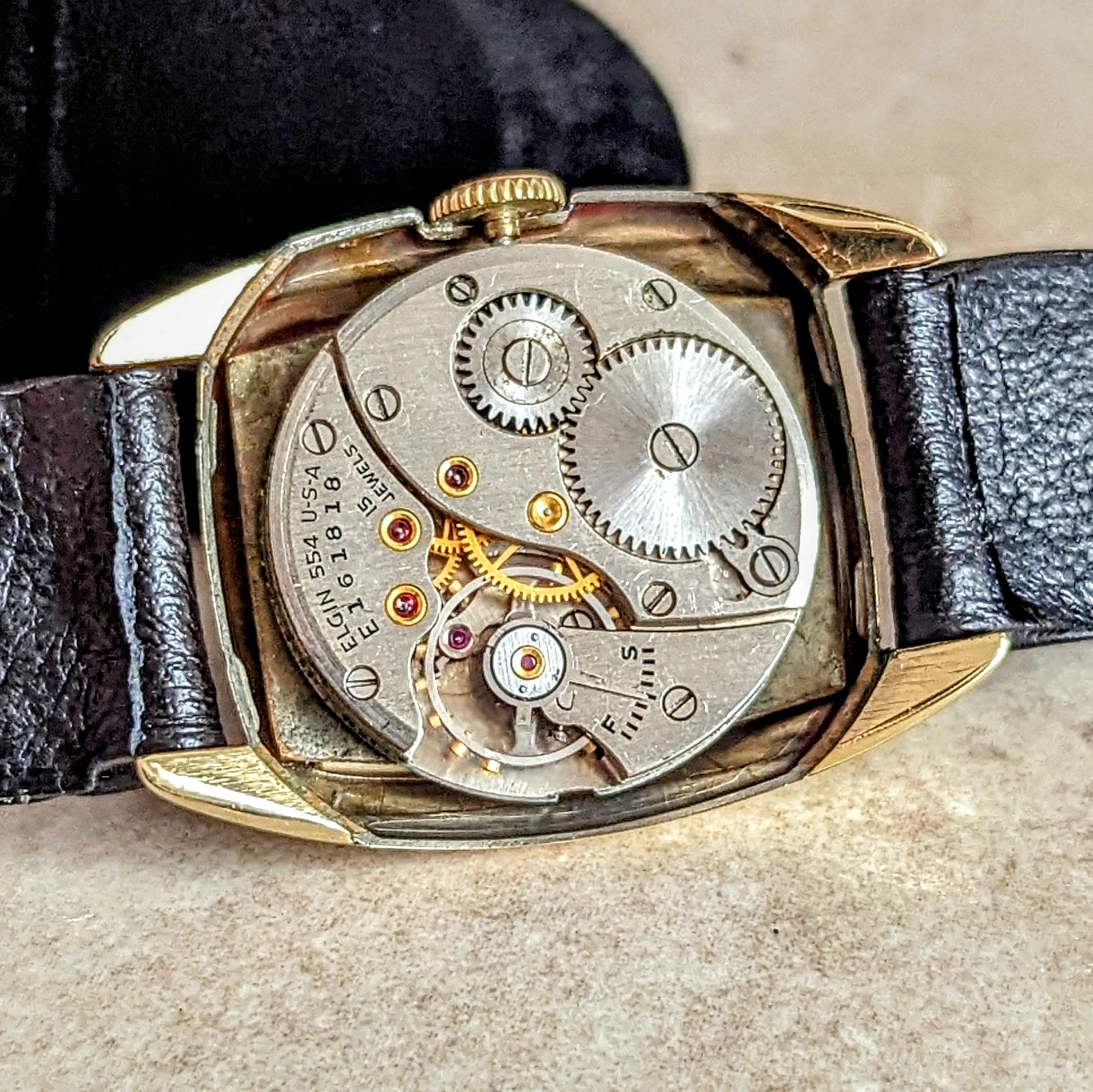 1941 ELGIN Watch Grade 554 Model 7 15 Jewels U.S.A Made Vintage Wristwatch