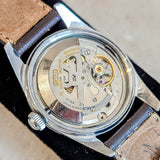 1966 BULOVA Model 511133 "White" Automatic Watch Case Design 17 Jewels Wristwatch