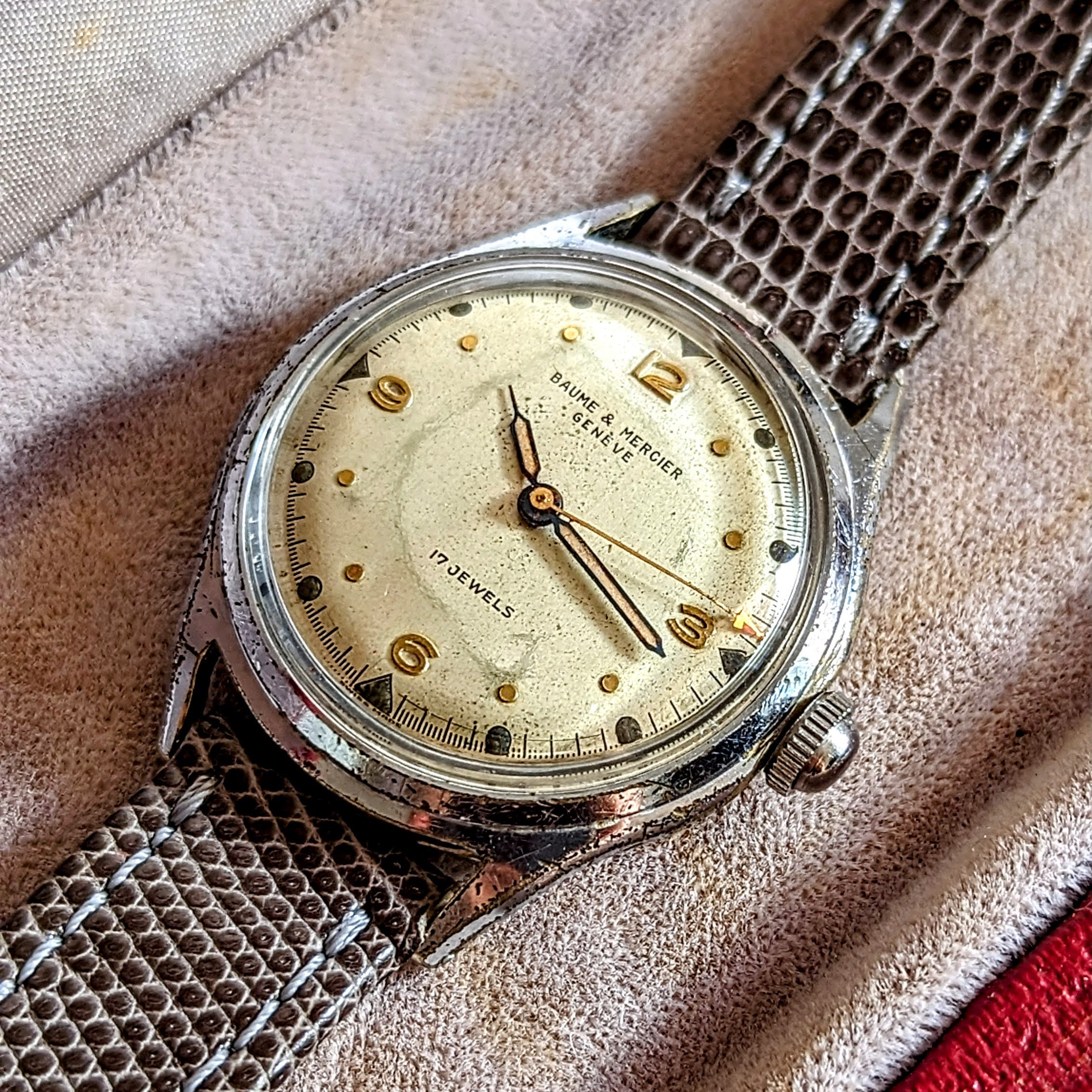 BAUME & MERCIER Geneve Watch Cal. ETA 1080 17 Jewels Vintage Swiss Wristwatch
