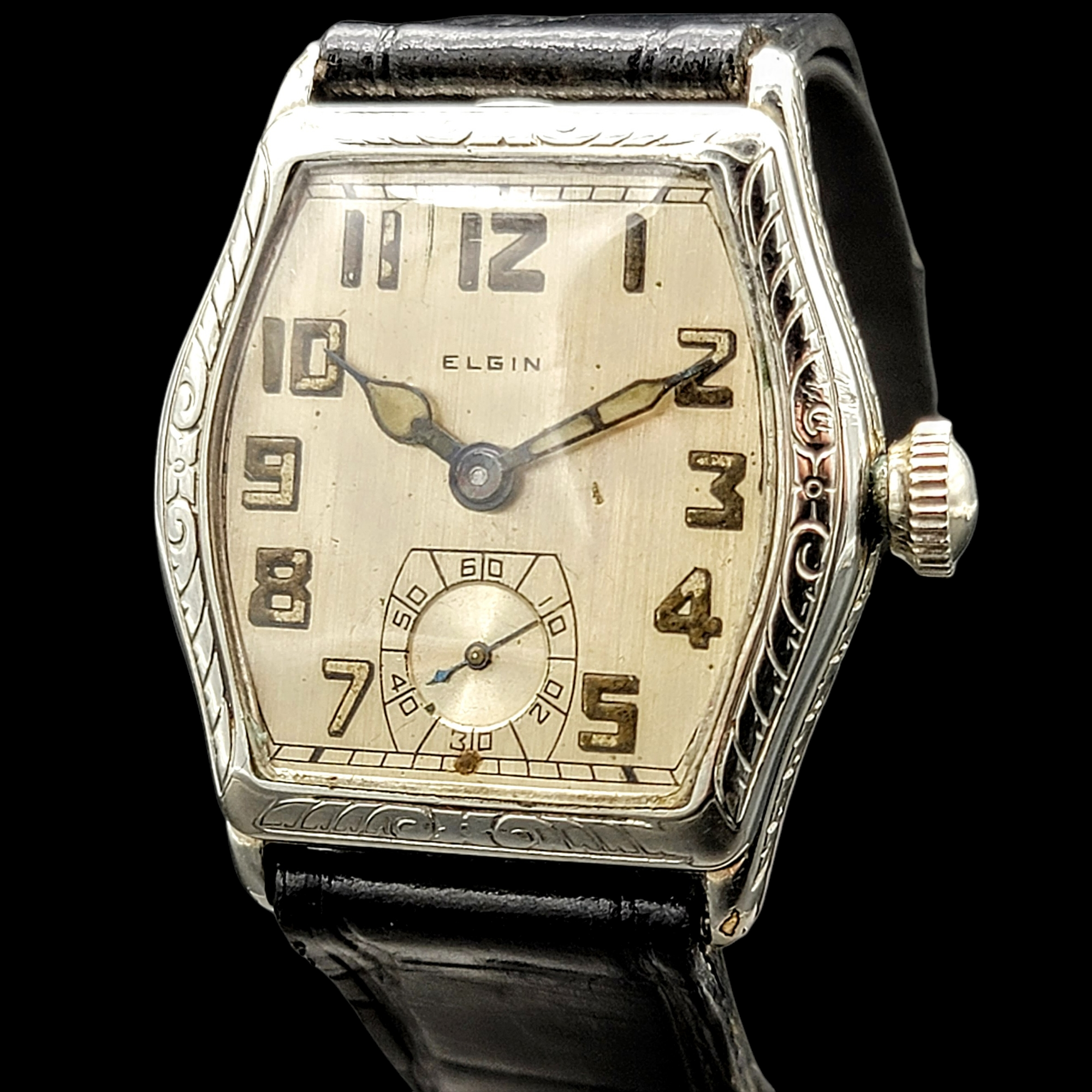 Custom 1918 ELGIN / ILLINOIS Art Deco Wristwatch