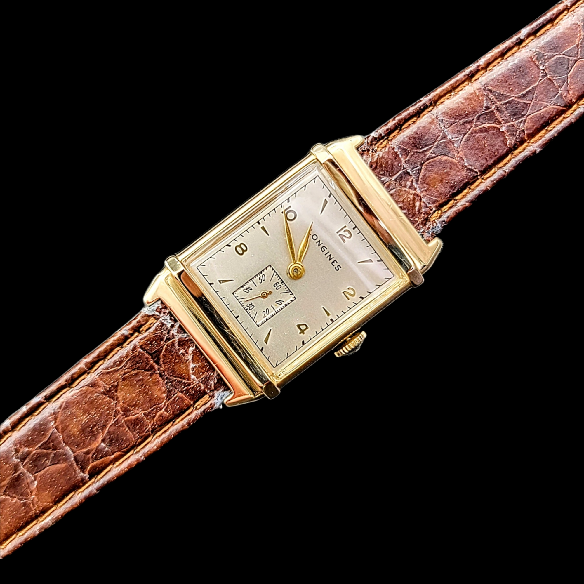 LONGINES 14K Solid Gold Watch Cal. 9L Swiss 1947