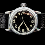 24 HOUR ELGIN Type A-11 Navigation Watch WWII U.S. Army Hacking 18 Jewels Grade 685