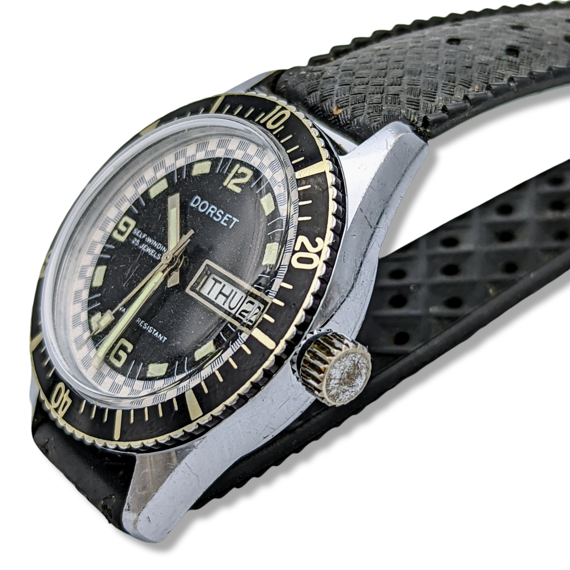 DORSET Self-Winding Diver Wristwatch Day/Date Indicator