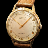 GRUEN Precision Auto-Wind Watch 17 Jewels Bumper Automatic Wristwatch