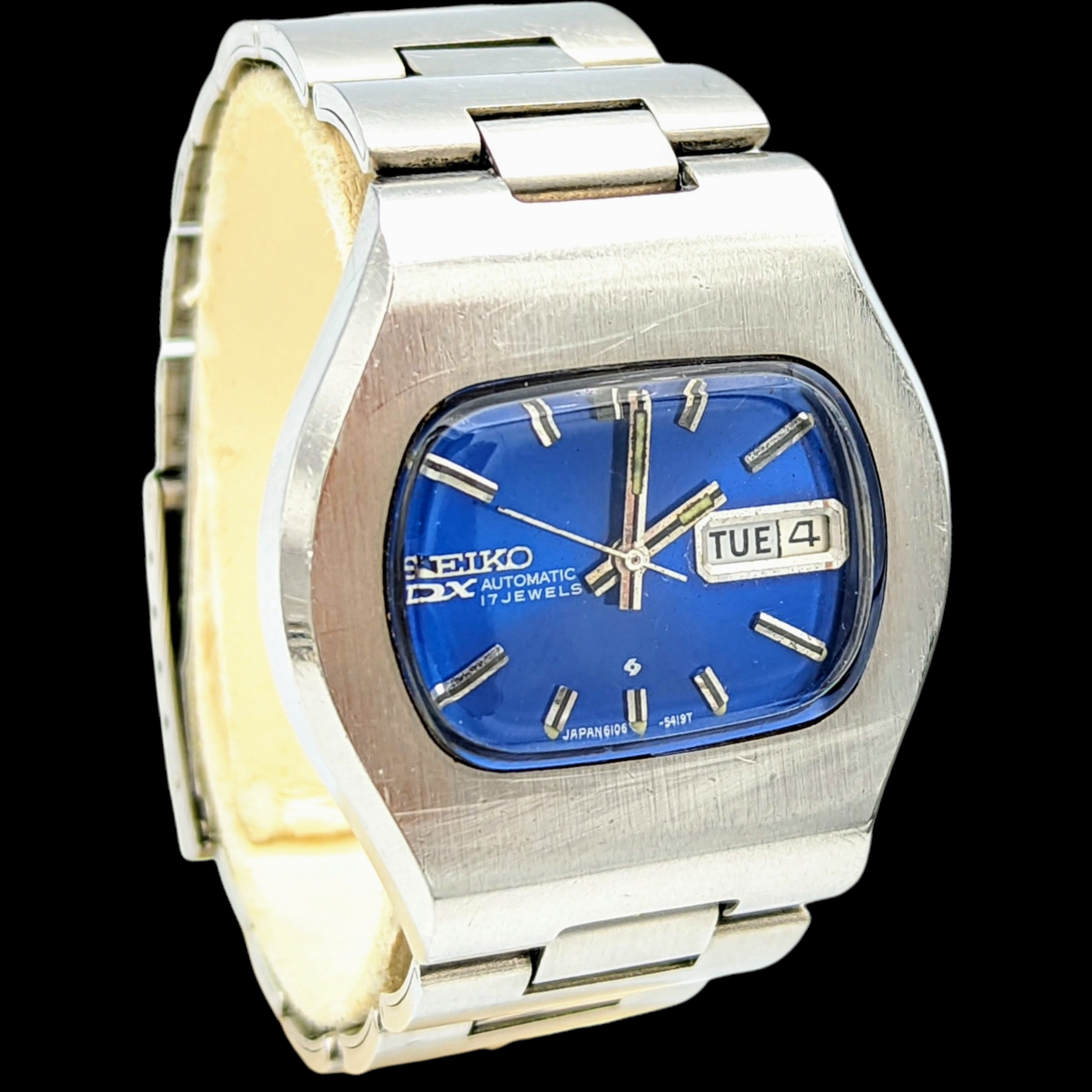 1971 SEIKO DX Automatic Watch Day Date Indicator Cal. 6106C Hack