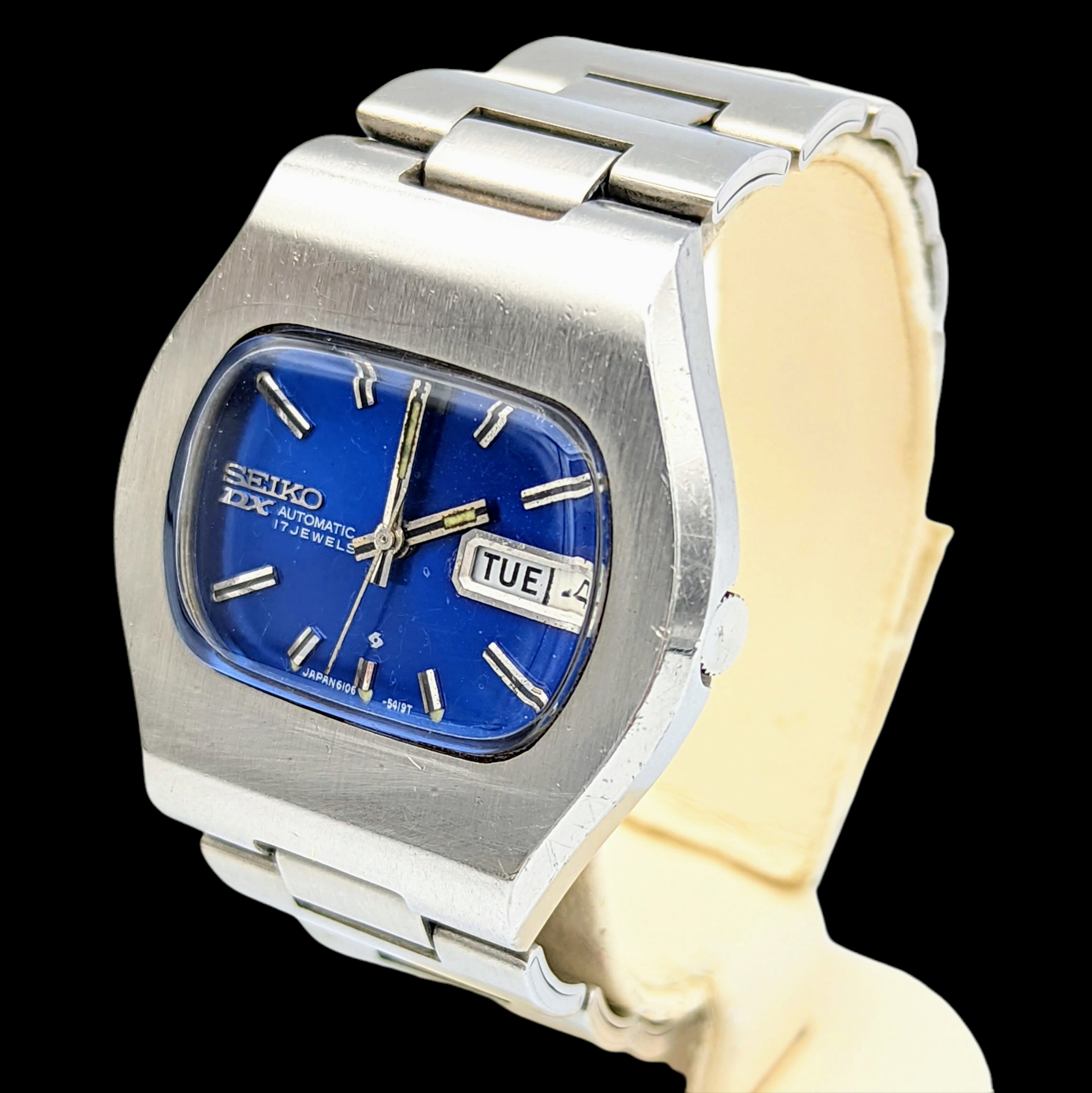 1971 SEIKO DX Automatic Watch Day Date Indicator Cal. 6106C Hack