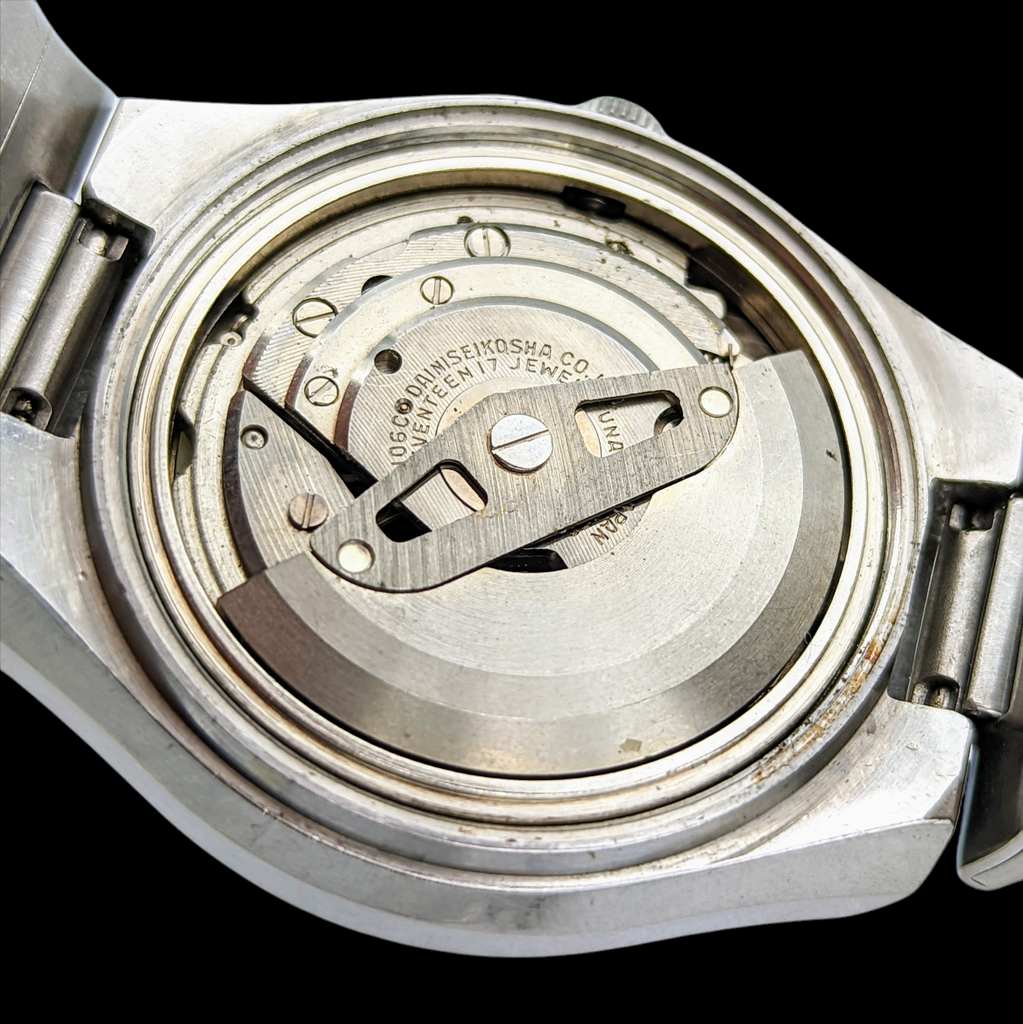 1971 SEIKO DX Automatic Watch Day/Date Indicator Cal. 6106C Hack Mecha