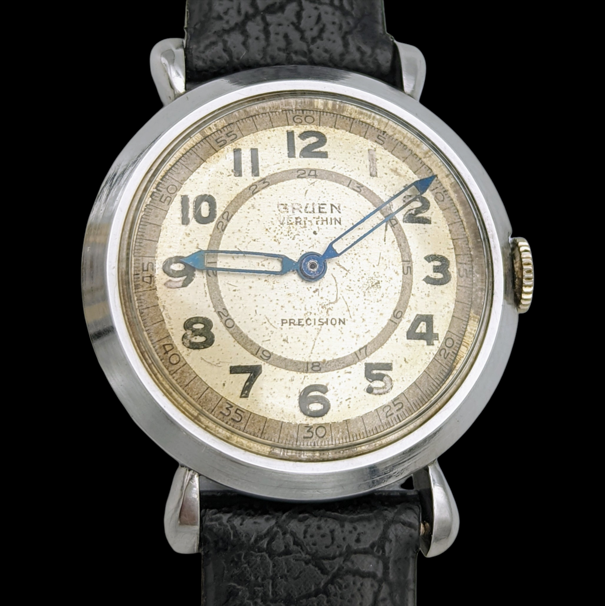 1940's GRUEN Veri-Thin PRECISION Watch 17 Jewels Cal. 420 SS Swiss