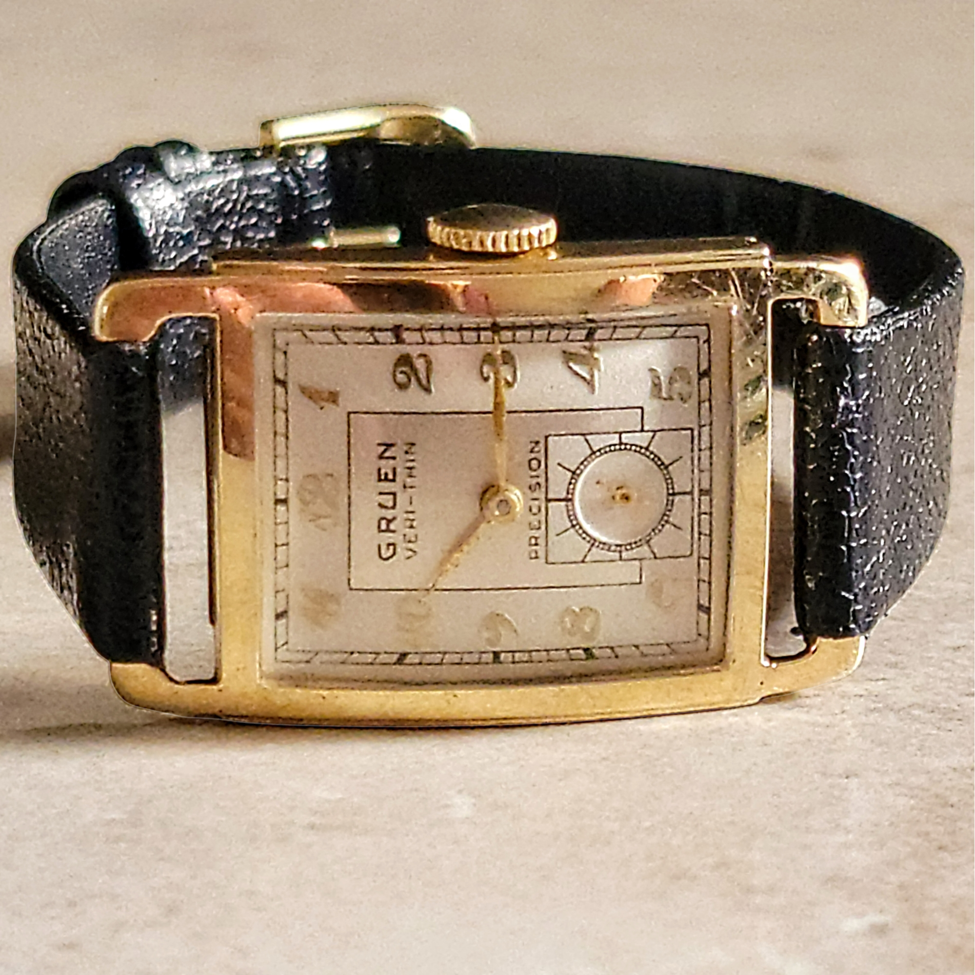 Gruen precision 2025 14k gold watch