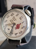 1927 Advertising Friedman Shelby & Red Goose Shoes TRENCH WATCH by Ingersoll U.S.A.