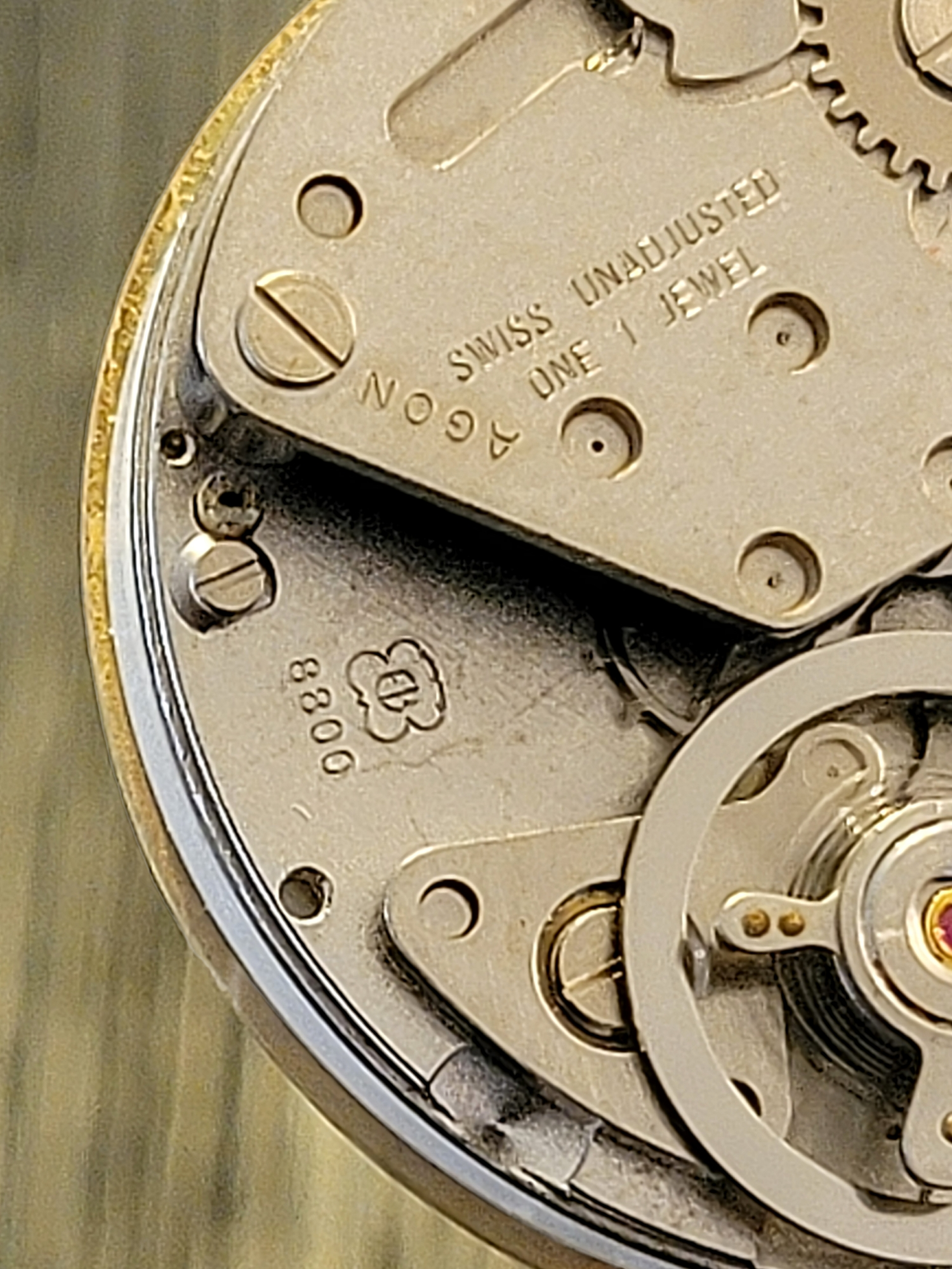 One 1 clearance jewel unadjusted