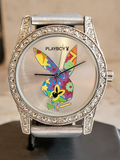 PLAYBOY Quartz Watch Diamond Bezel Wristwatch