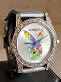 PLAYBOY Quartz Watch Diamond Bezel Wristwatch