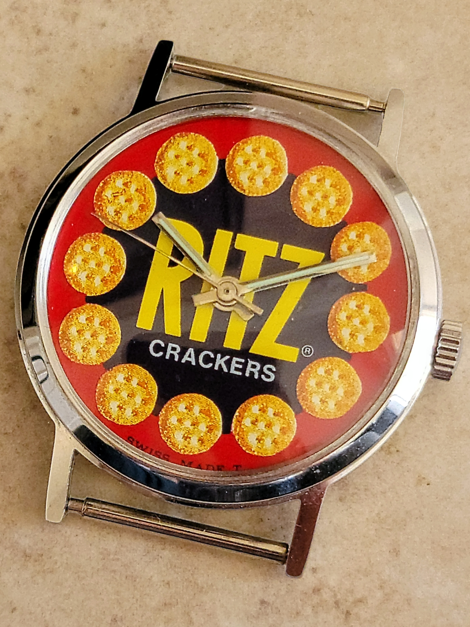 1970's RITZ Crackers Advertising Watch Cal. EB 8810 SWISS Made