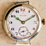 ELLIS BROS Trench Watch By Civic Watch Co. Swiss Made 1910's