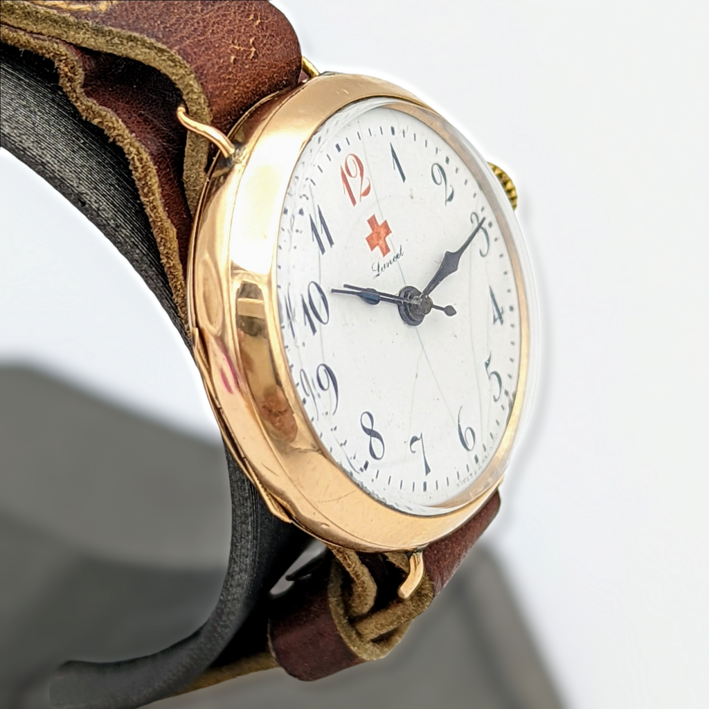 Lancet Red Cross Medical Wristwatch WWI Trench Watch REBBERG Movem