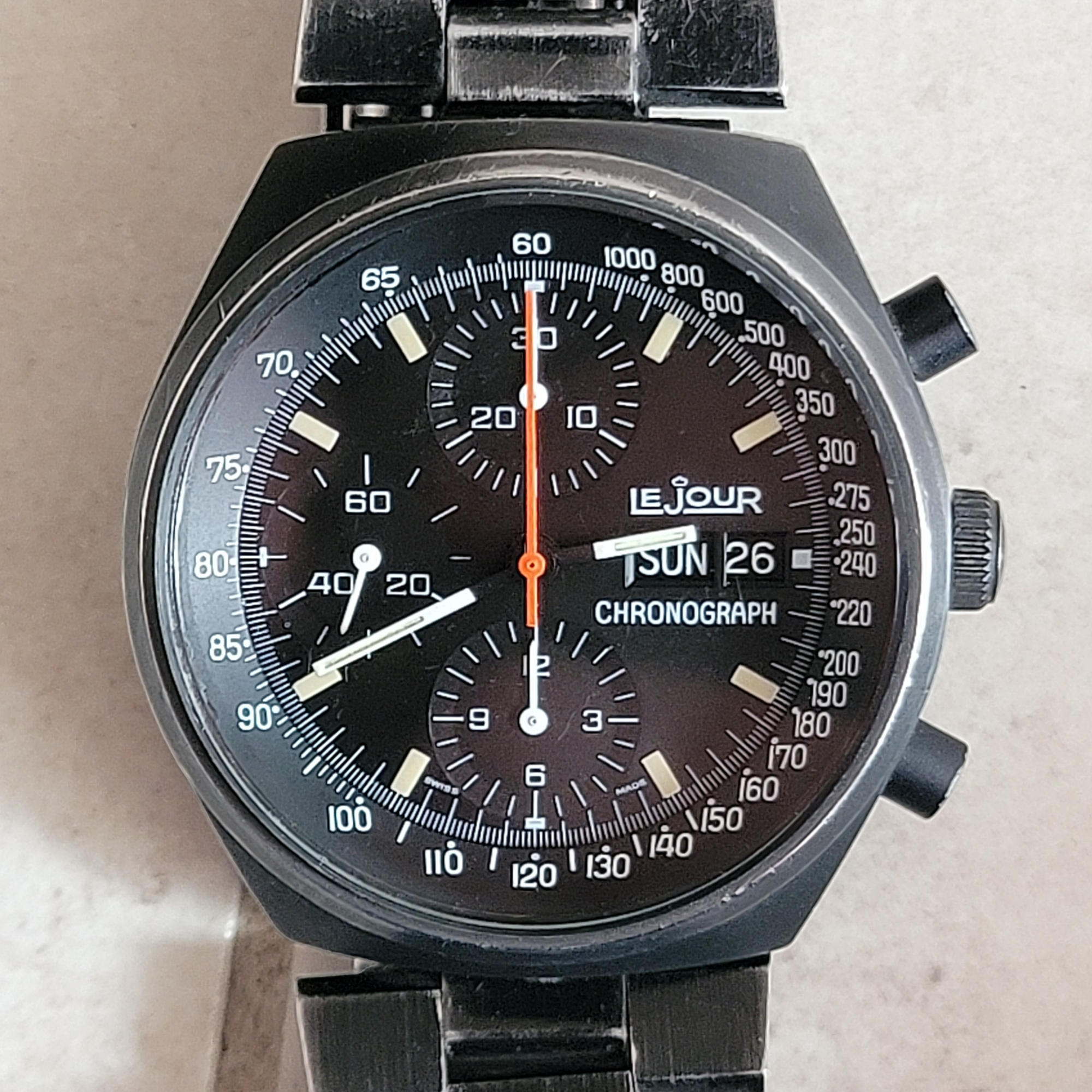 LE JOUR 7000 Chronograph Automatic Watch - Heuer Pasadena / Valjoux 7750