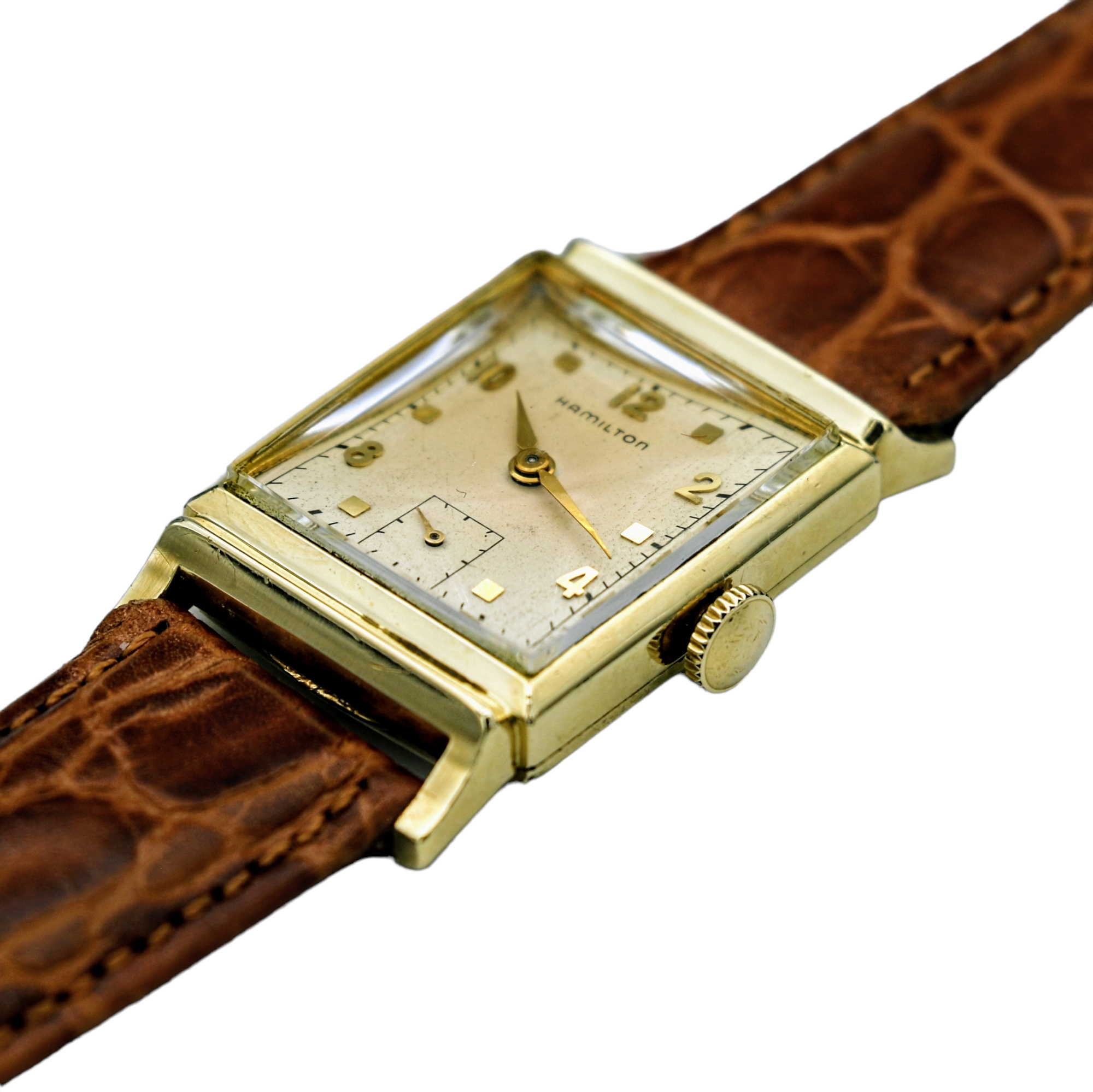 1950 Hamilton Franklin Wristwatch 10K GF Grade 980 17 Jewels Watch
