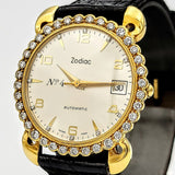 110th ZODIAC Anniversary Automatic Watch 18K Gold Diamond Bezel Limited Edition!
