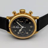 TUTIMA Flieger Chronograph 1941 Wristwatch 18K Yellow GOLD Pilot's Watch Ref. 753-01